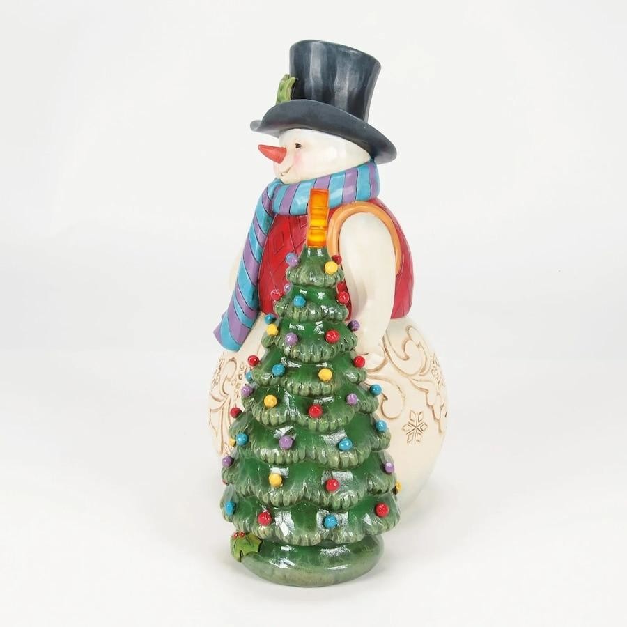 Heartwood Creek By Jim Shore Snowman With LED Tree Figurine