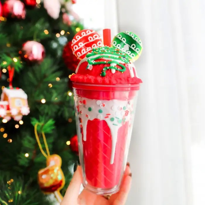 Christmas Sorbet Sipper Cup Donut Red