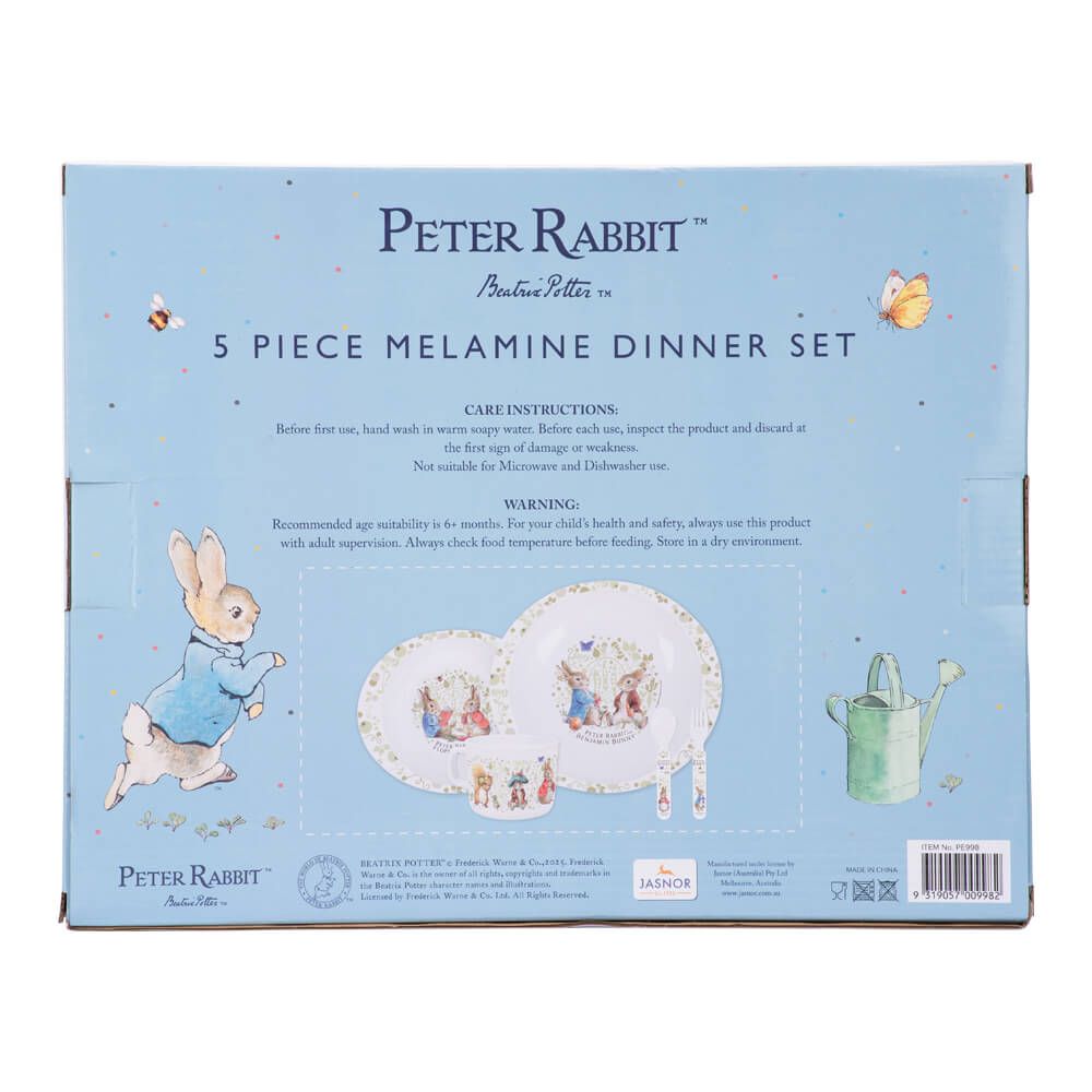 Peter Rabbit 5pc Melamine Dinner Set