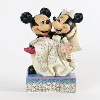 DISNEY TRADITIONS BY JIM SHORE MICKEY MOUSE AND MINNIE MOUSE CONGRATULATIONS WEDDING