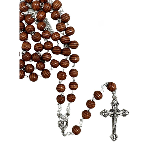 Rosary Bead Carpino Brown Wood