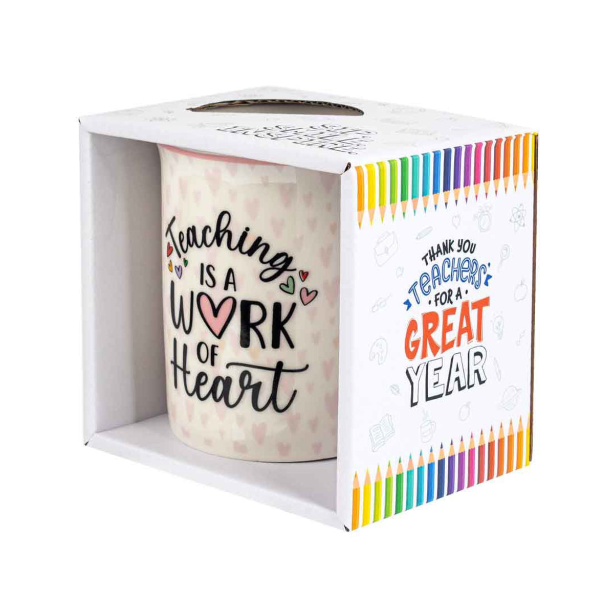 Teacher Mug “Teaching Is A Work Of Heart”