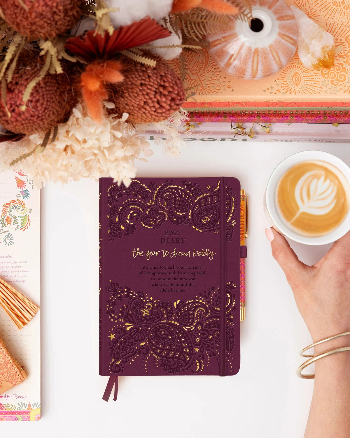 Intrinsic 2027 Diary Planner The Year To Dream Boldly - Burgundy