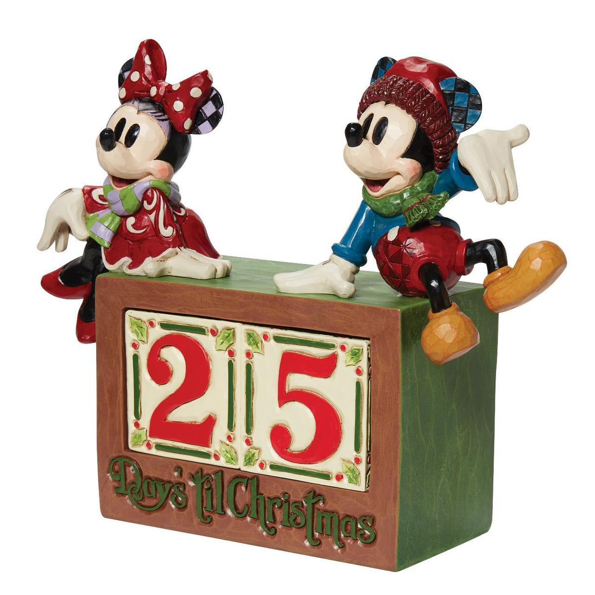 DISNEY TRADITIONS BY JIM SHORE MICKEY & MINNIE COUNTDOWN 18CM