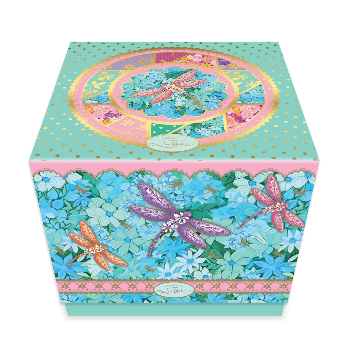 Lisa Pollock Ceramic Tea For One Set In Gift Box Pretty Patchwork
