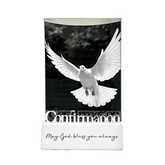 PHOTO FRAME CONFIRMATION 6X4 WHITE WITH SILVER MOTIFF