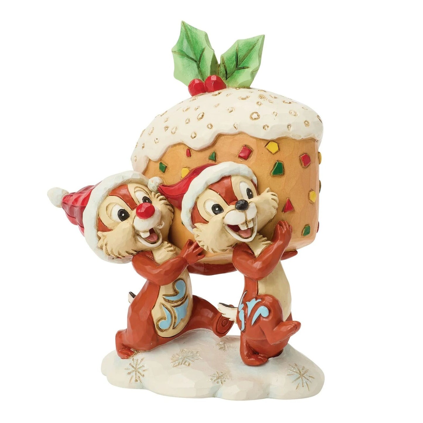 DISNEY TRADITIONS BY JIM SHORE CHRISTMAS CHIP & DALE FRUIT CAKE