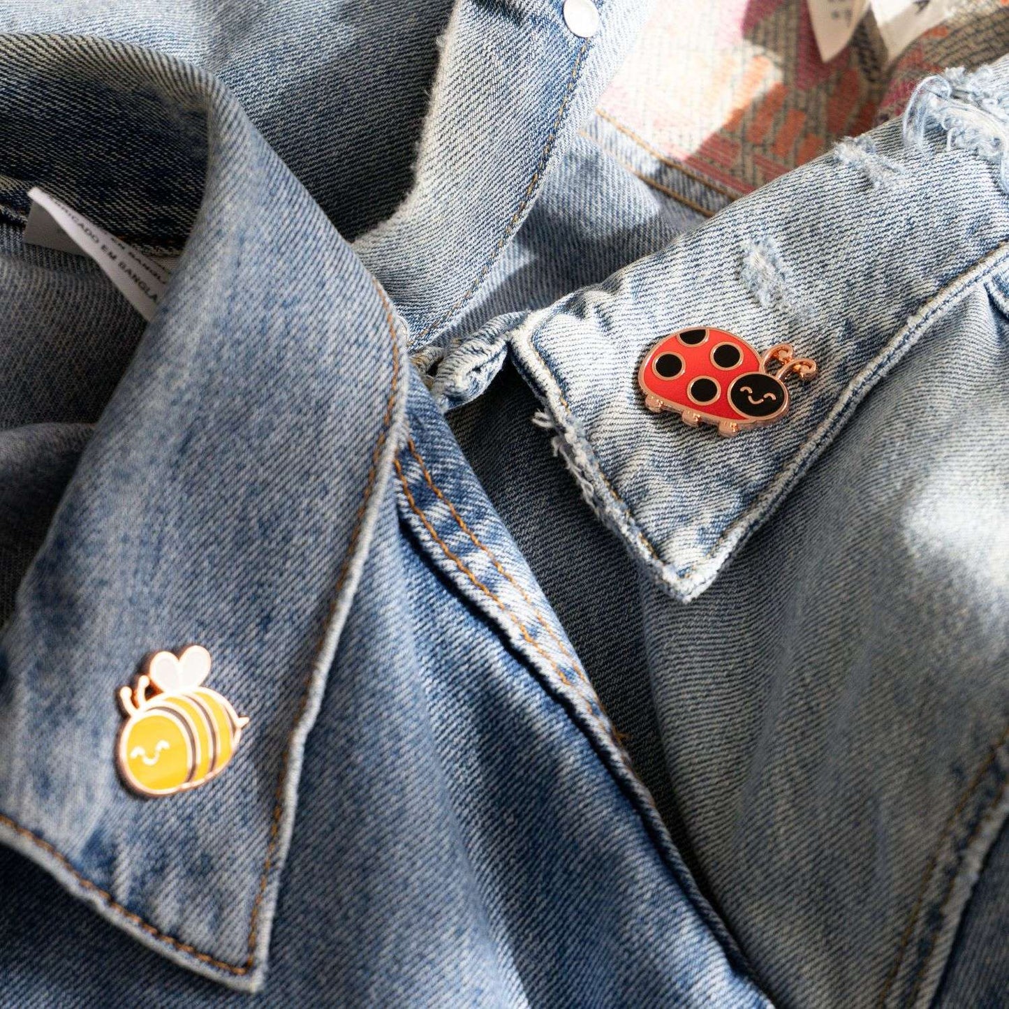 Valentine's Day Ladybug Keepsake Pin "Bugs & Kisses"