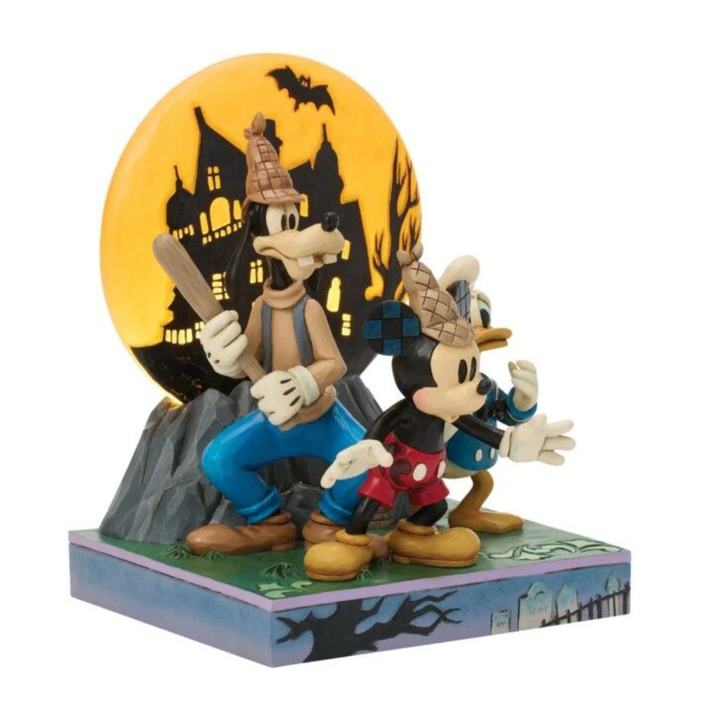 DISNEY TRADITIONS BY JIM SHORE MICKEY & FRIENDS LONESOME GHOSTS LED