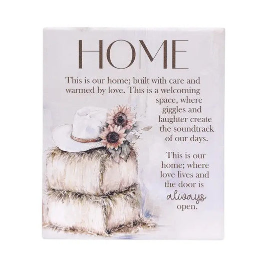 Saddle & Bloom Verse Plaque Home