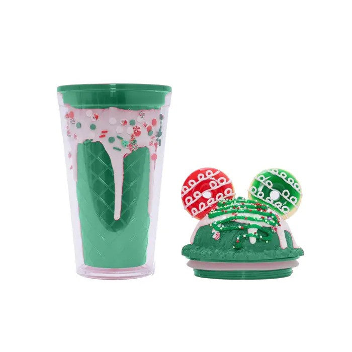 Christmas Sorbet Sipper Cup Donut Green