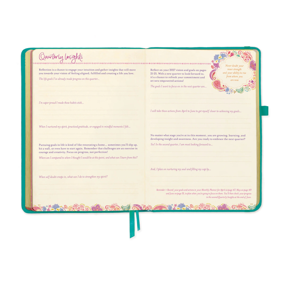 Intrinsic 2027 Diary Planner The Year For Abundance - Turquoise Twist