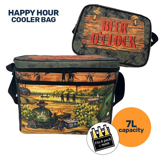 Lisa Pollock Cooler Bag Camping "Beer O'Clock"