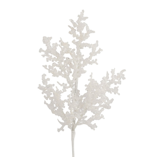 CHRISTMAS PLASTIC ICE WHITE DECORATIVE BRANCH