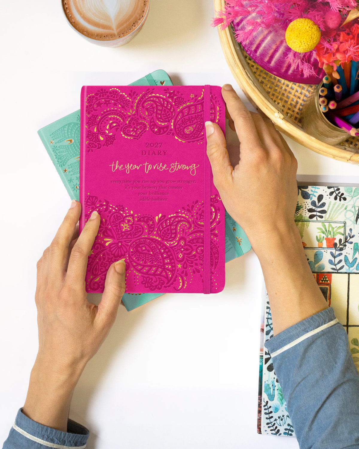 Intrinsic 2027 Diary Planner The Year To Rise Strong - Positively Pink