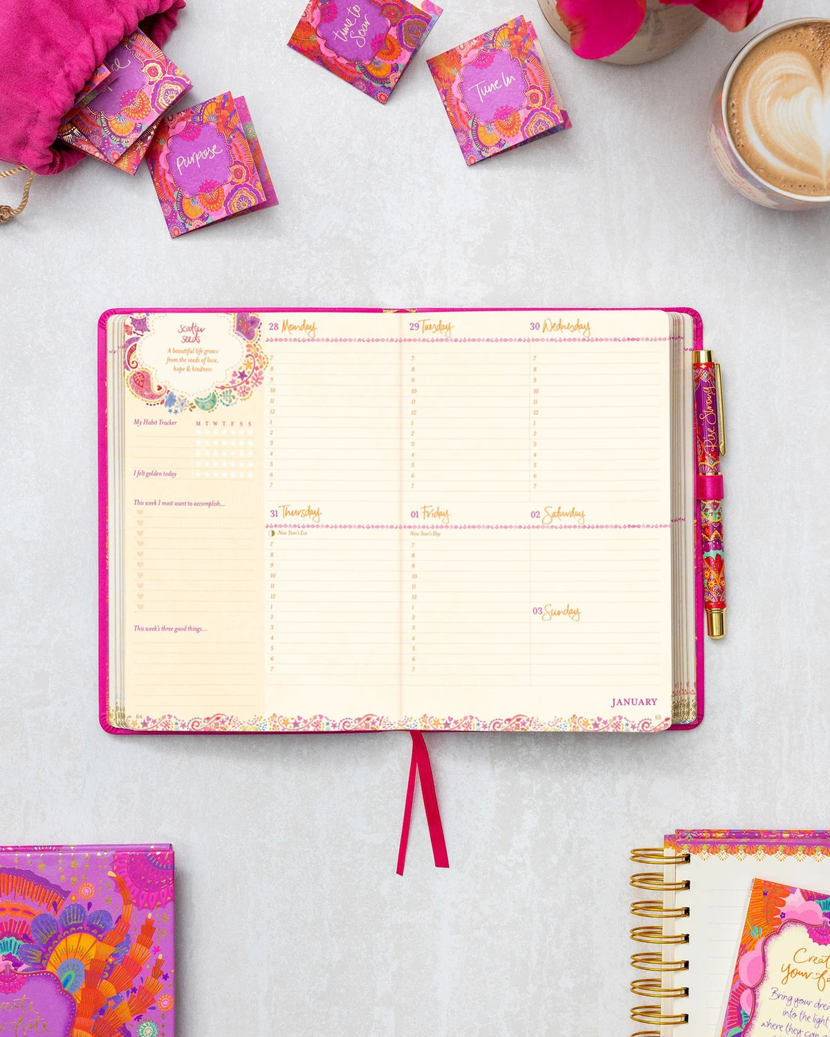 Intrinsic 2027 Diary Planner The Year To Rise Strong - Positively Pink