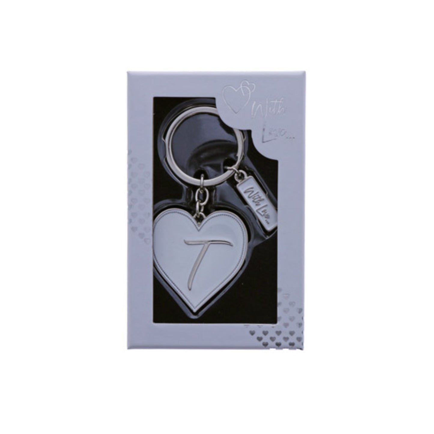 INITIAL KEYRING "T" IN SILVER