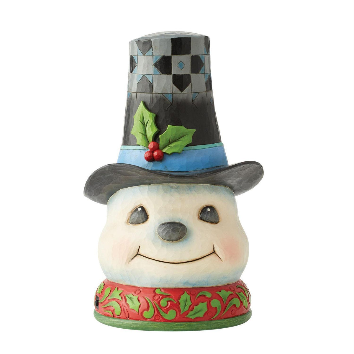 HEARTWOOD CREEK SNOWMAN IN HAT ROTATING LED 28CM