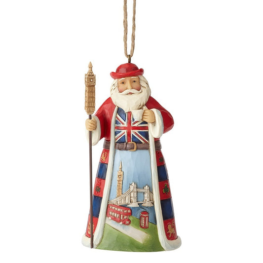 HEARTWOOD CREEK HANGING ORNAMENT BRITISH SANTA 11.5CM