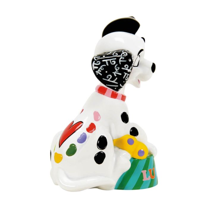 DISNEY BRITTO LUCKY WITH DOG BOWL MINI FIGURINE