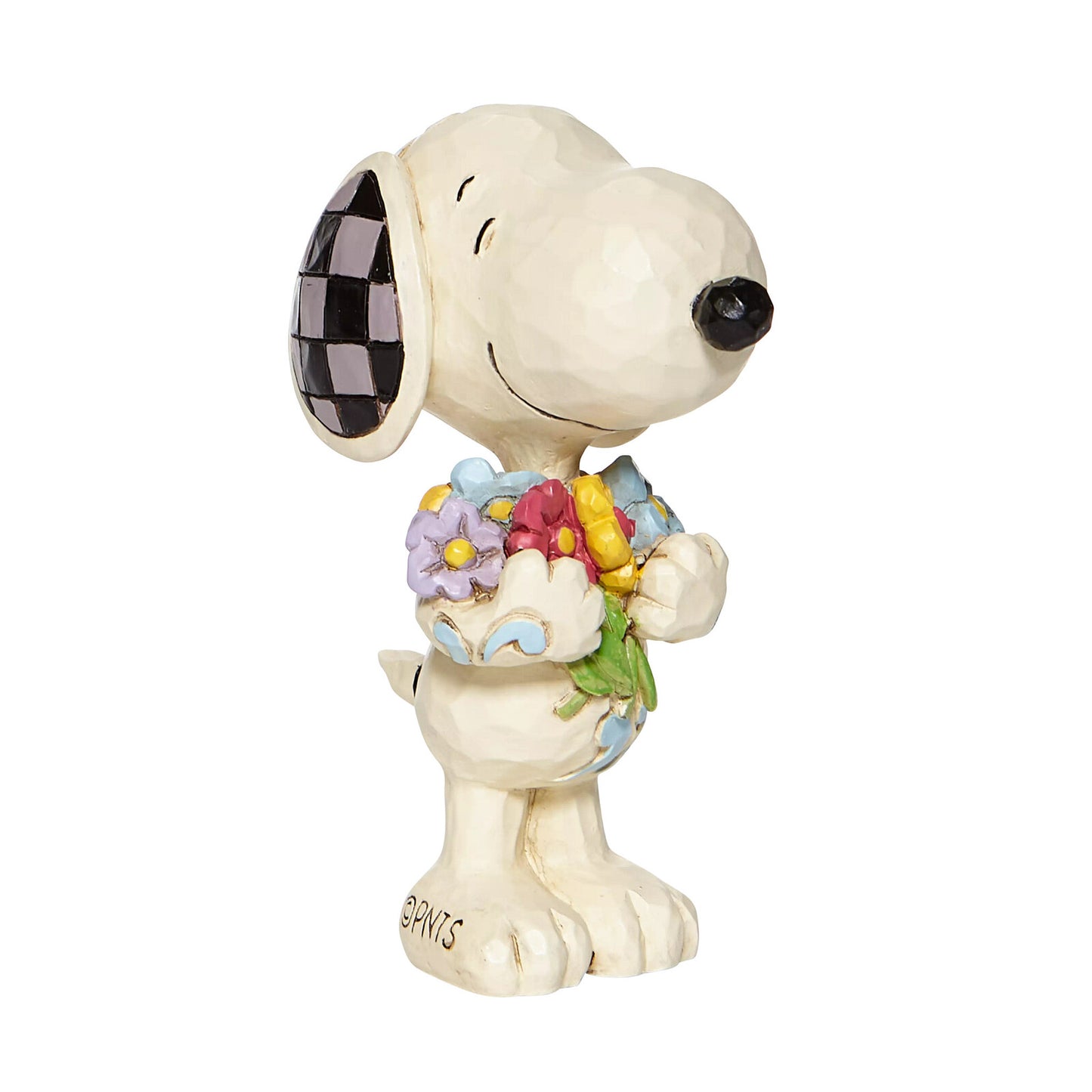 PEANUTS BY JIM SHORE MINI SNOOPY WITH FLOWERS