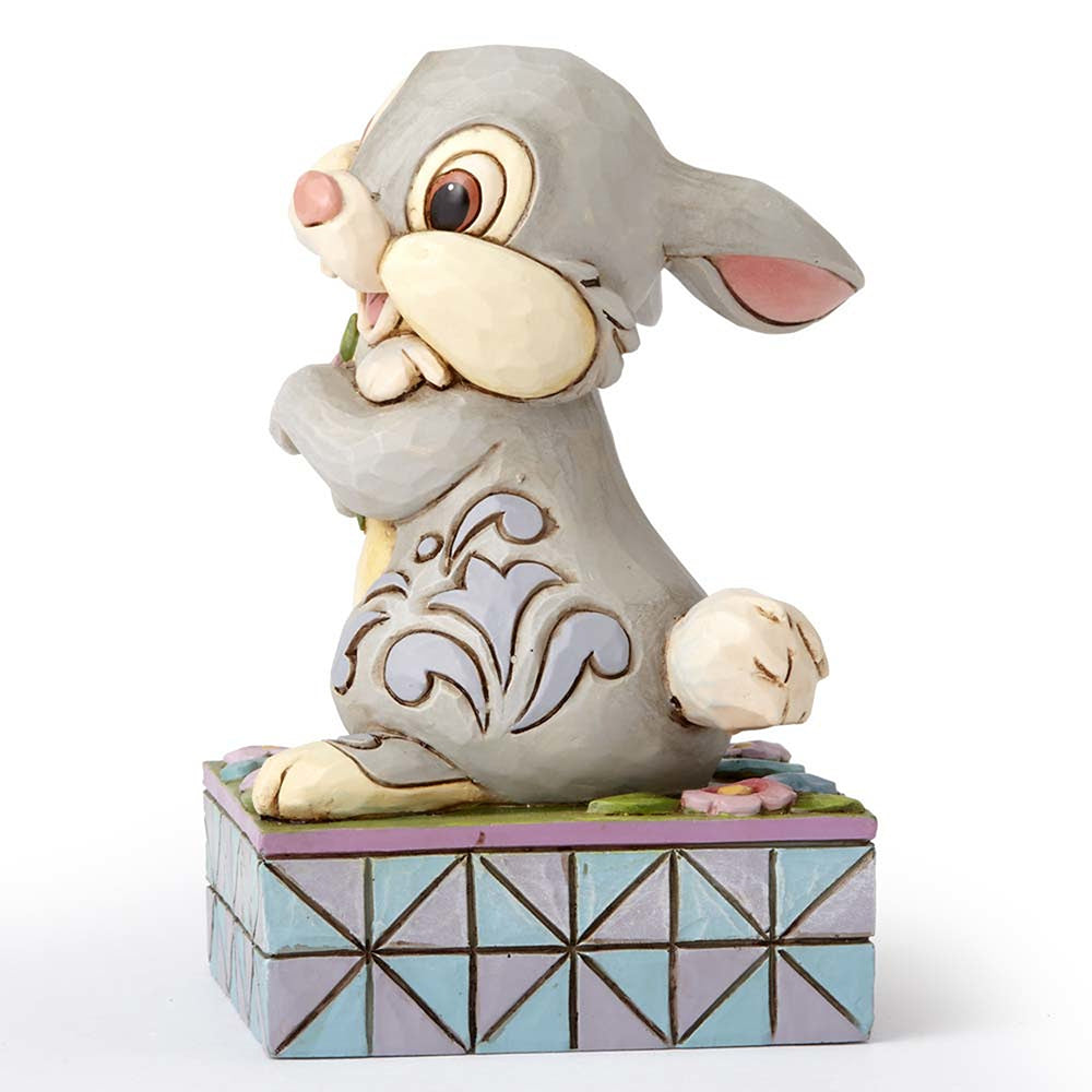 DISNEY TRADITIONS BY JIM SHORE BAMBI SPRING HAS SPRUNG THUMPER WITH FLOWER PERSONALITY POSE