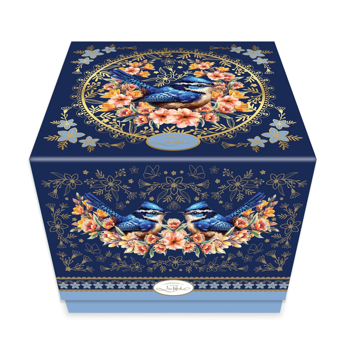 Lisa Pollock Ceramic Tea For One Set In Gift Box Blue Wrens