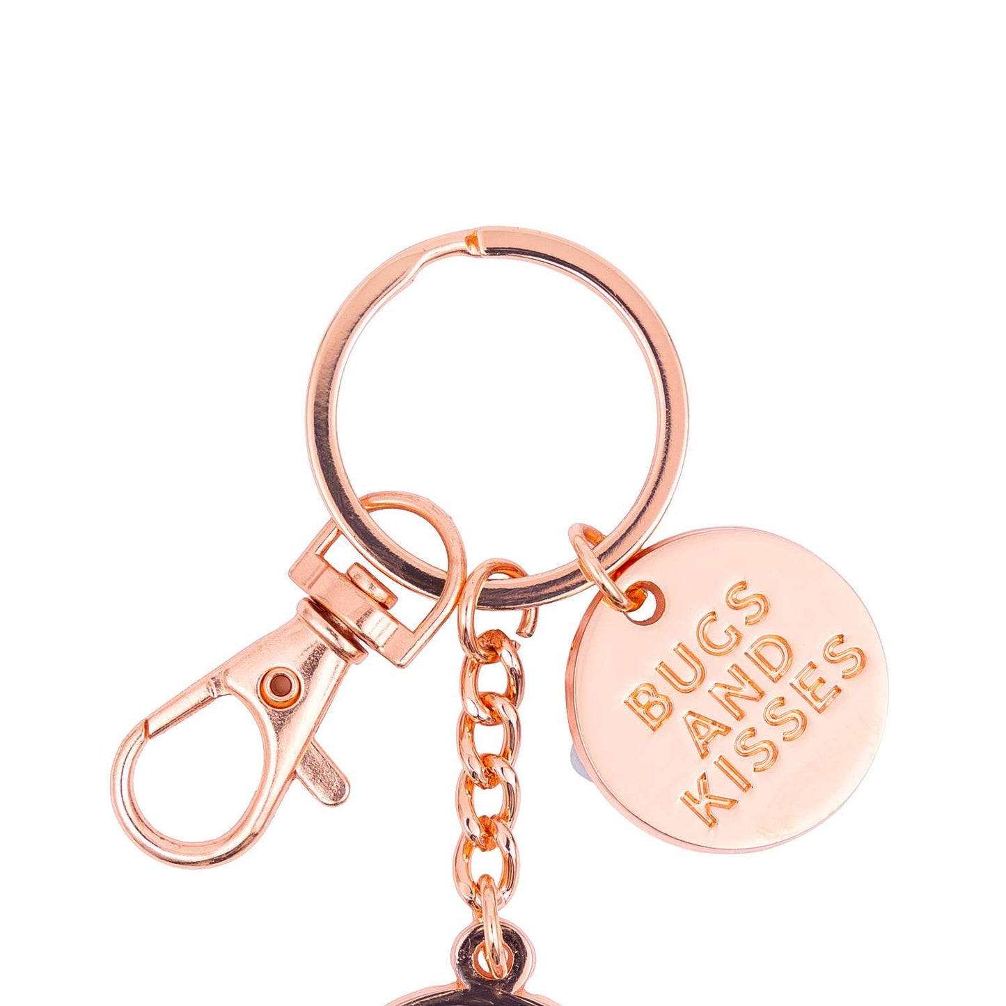 Valentine's Day Ladybug Keyring "Bugs and Kisses"