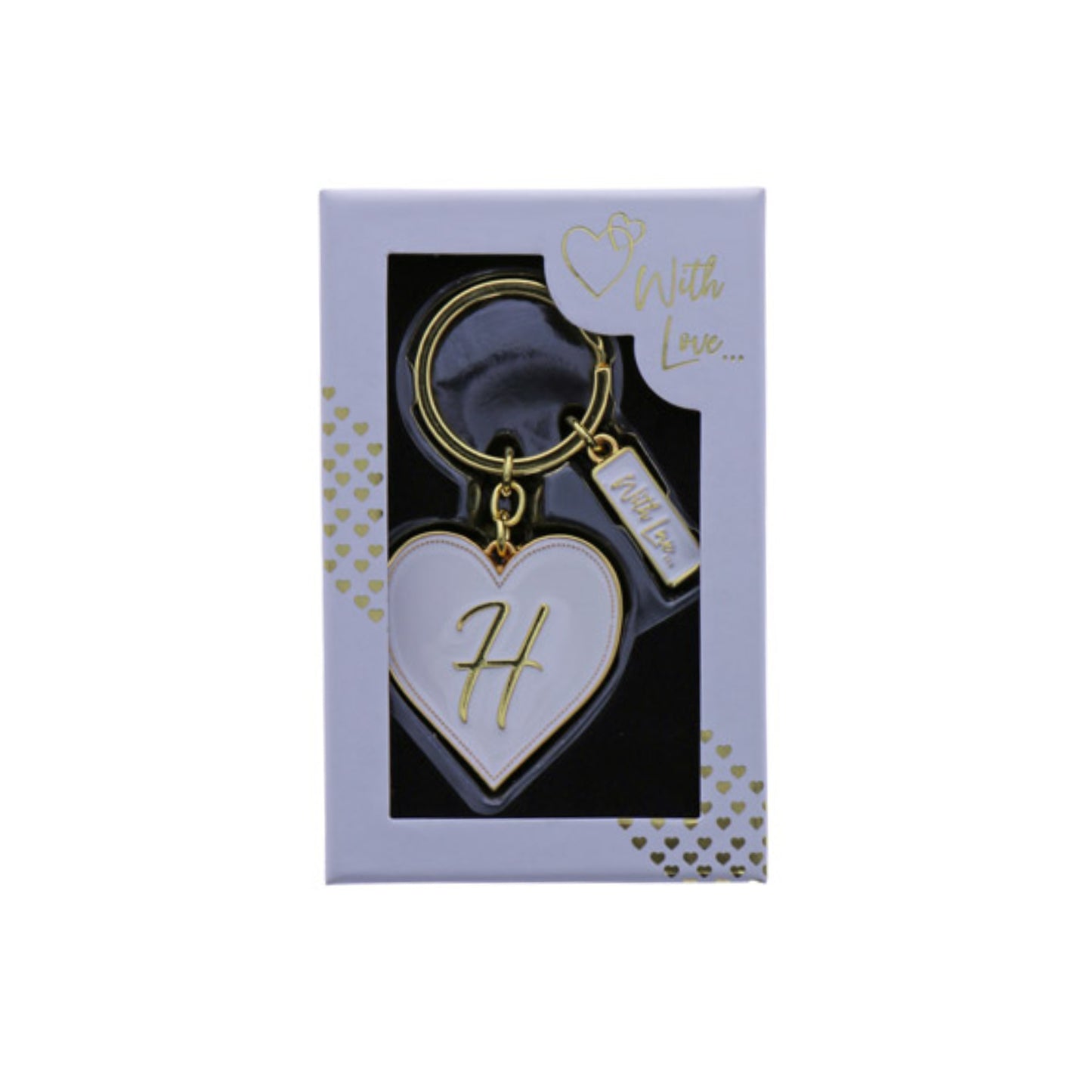 INITIAL KEYRING "H" IN GOLD