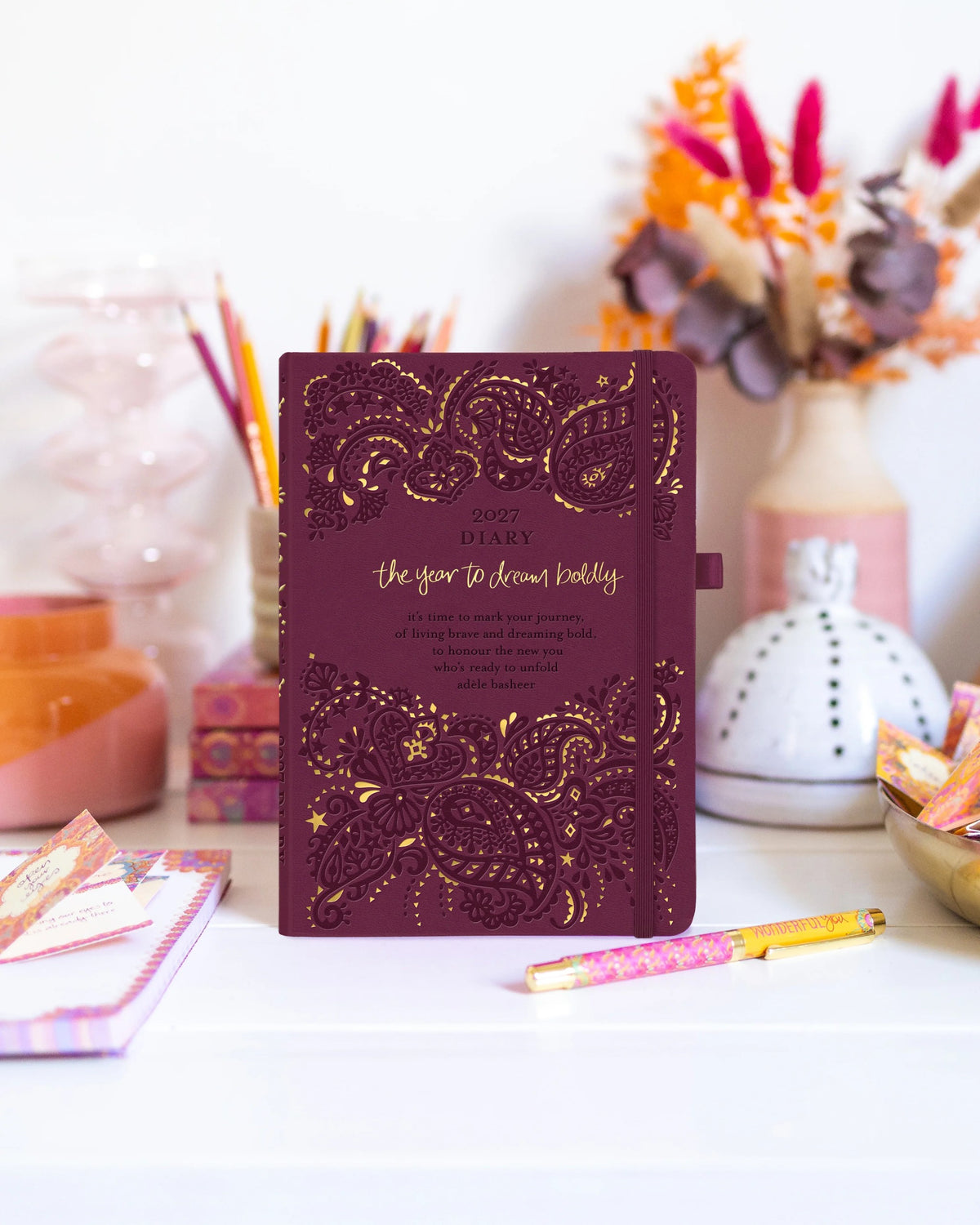 Intrinsic 2027 Diary Planner The Year To Dream Boldly - Burgundy