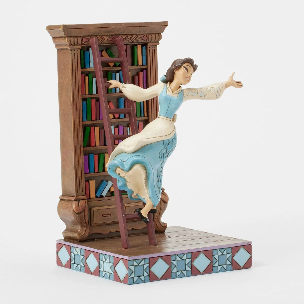DISNEY TRADITIONS BY JIM SHORE BELLE WITH BOOKSHELF