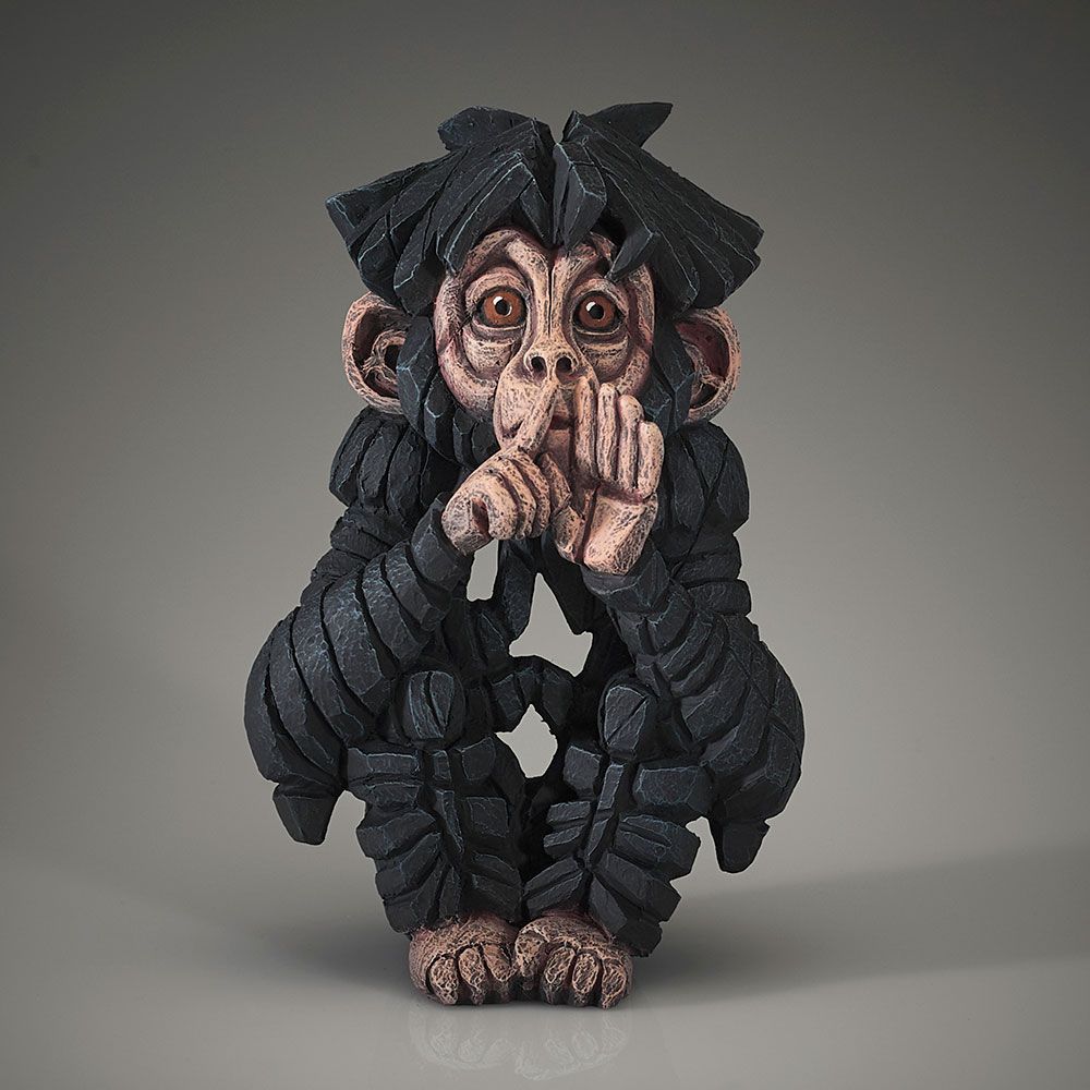 Edge Sculpture Baby Chimp Figure 'Speak No Evil'