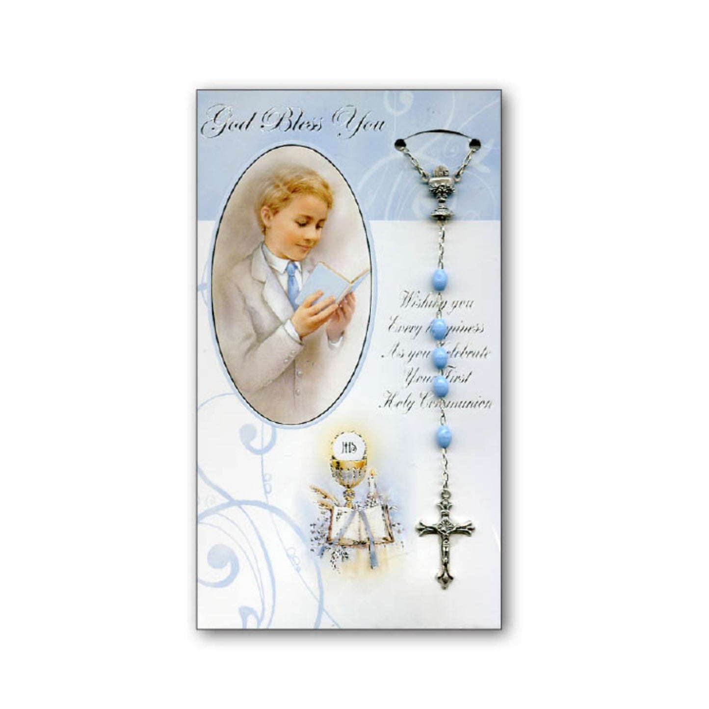 Card And Rosary Set Communion Boy