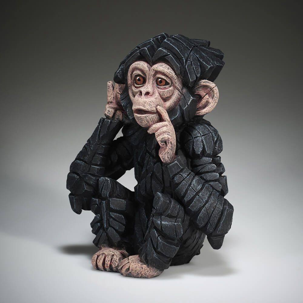 Edge Sculpture Baby Chimp Figure 'Hear No Evil'