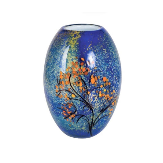 ZIBO ART GLASS VASE MONDRIANS TREE
