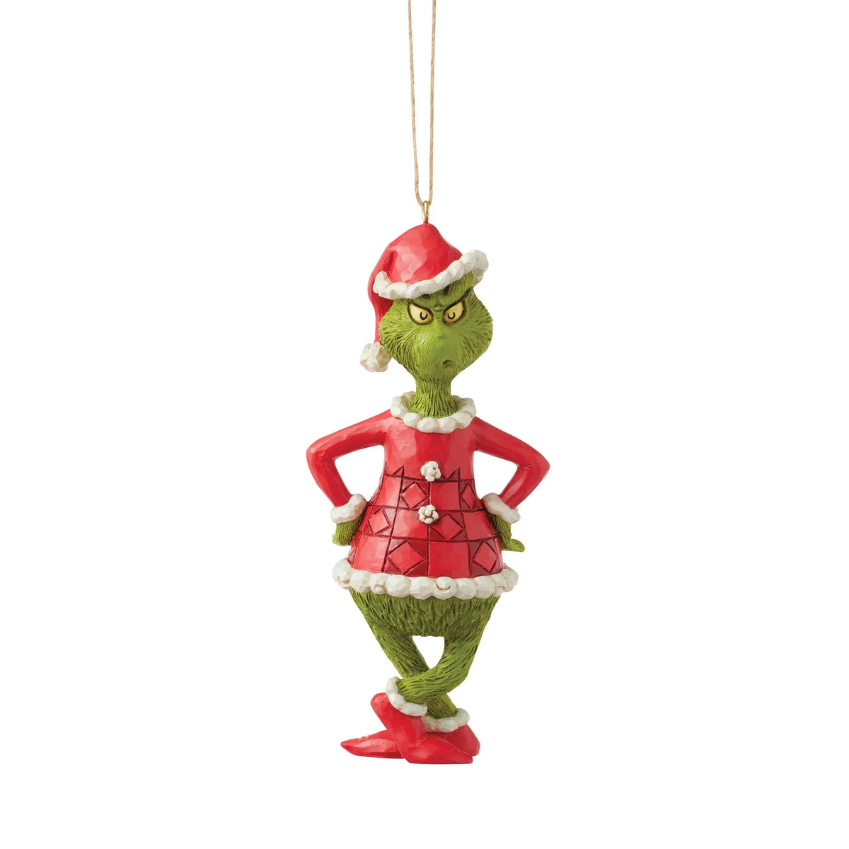 The Grinch By Jim Shore Grinch With Hands On Hips Hanging Ornament