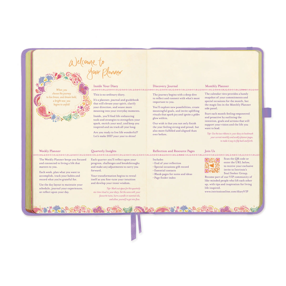 Intrinsic 2027 Diary Planner The Year To Ignite Your Light - Amethyst Purple