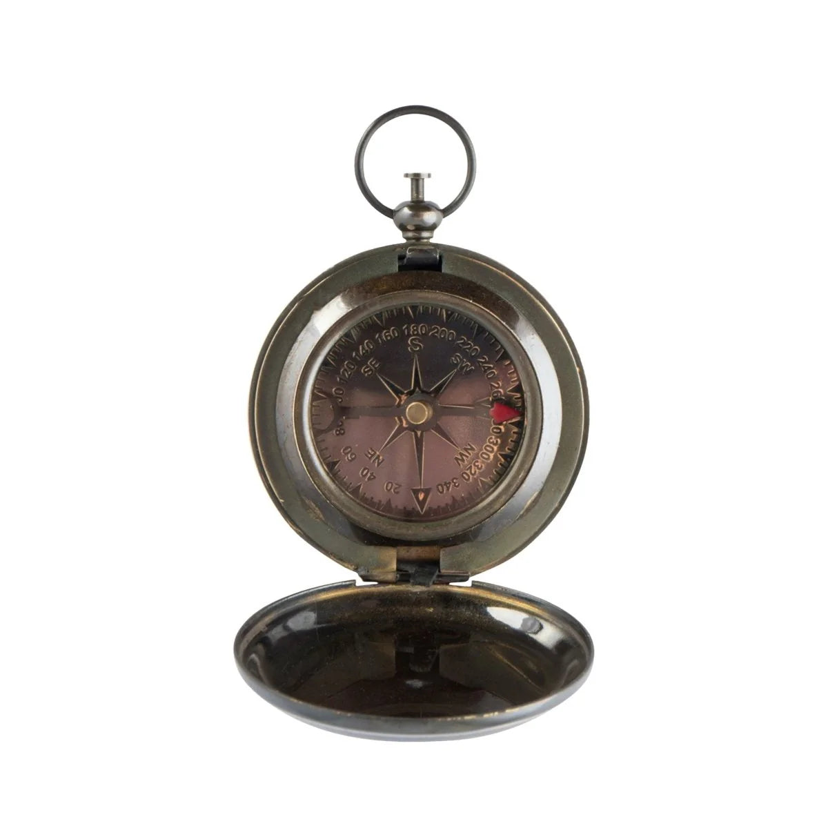 Compass Antique Finish Flip Push Button