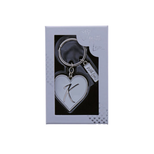 INITIAL KEYRING "K" IN SILVER