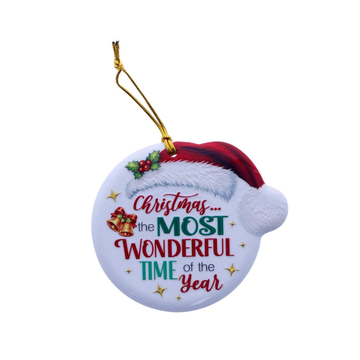Christmas Sentiment Ceramic Plaque Wonderful Time