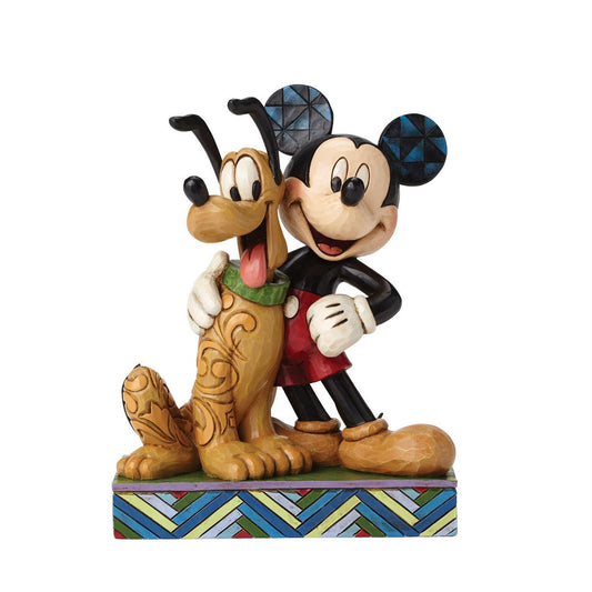 DISNEY TRADITIONS BY JIM SHORE MICKEY & PLUTO 15CM