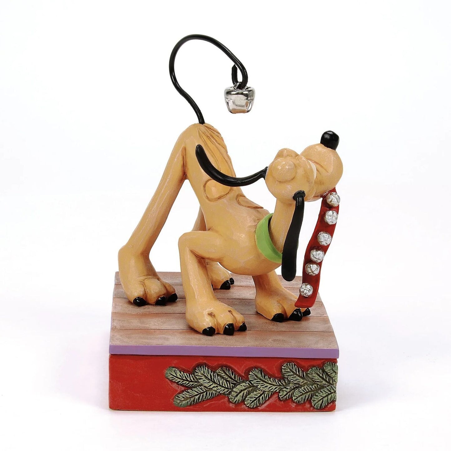 DISNEY TRADITIONS BY JIM SHORE PLUTO WITH CHRISTMAS BELLS ON TAIL