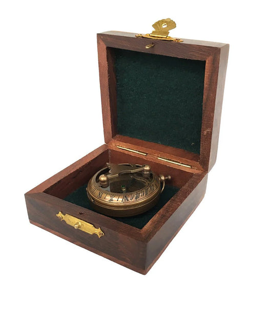 Sundial Metal Push Button Antique Finish