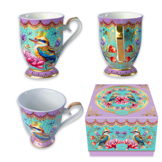 Lisa Pollock Ceramic Cup In Gift Box Vintage Kookas