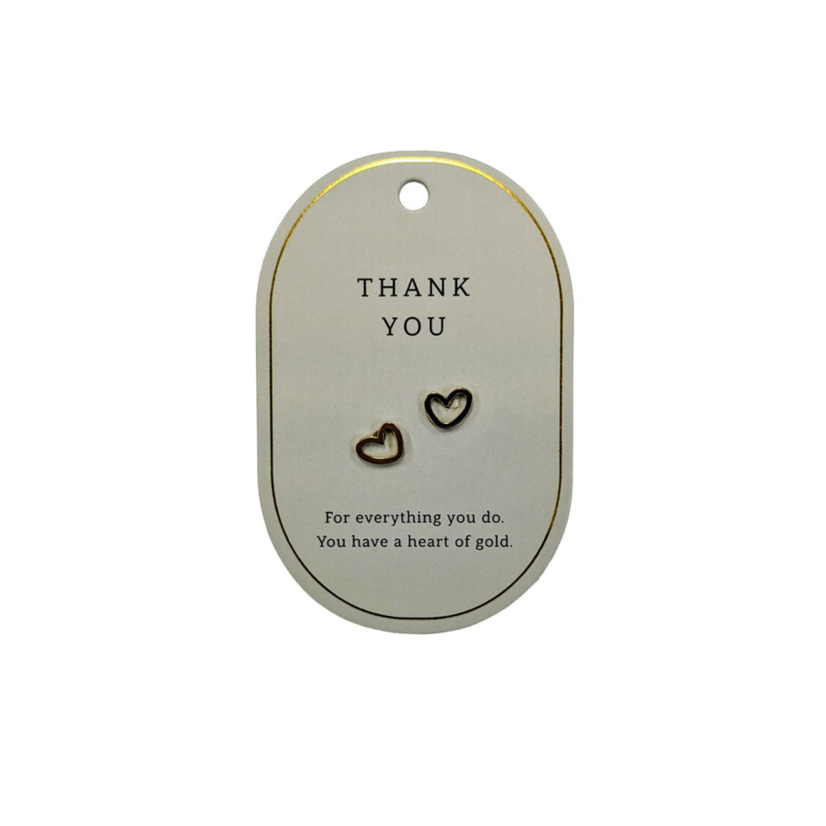 SWEETHEART THANK YOU GOLD EARRINGS