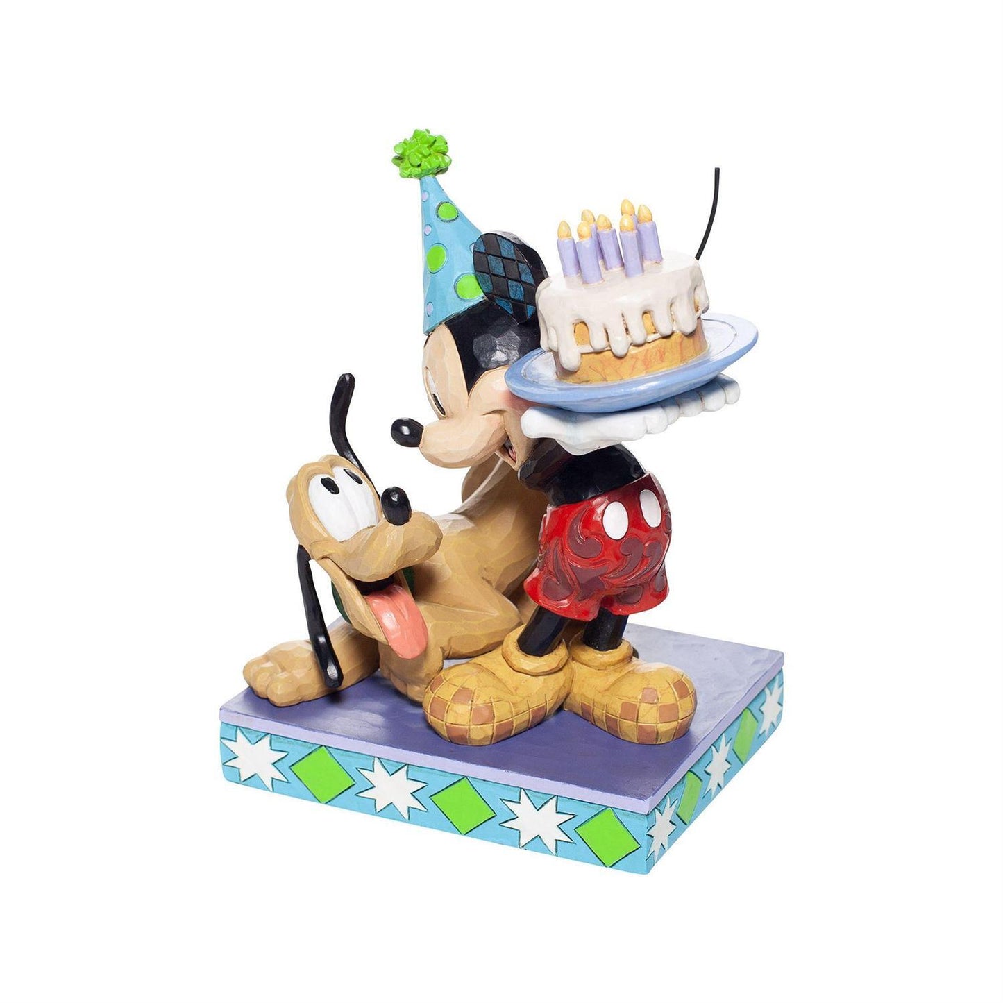 DISNEY TRADITIONS BY JIM SHORE PLUTO & MICKEY BIRTHDAY 16CM