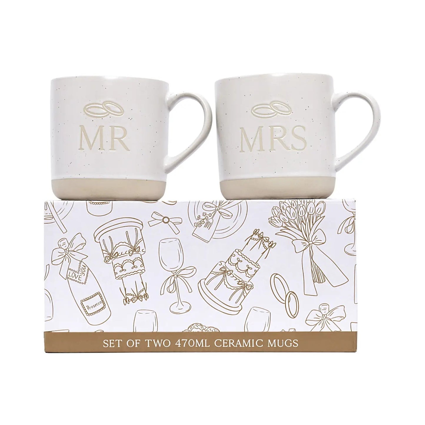 Wedding Mug Set Of 2 Mr & Mrs