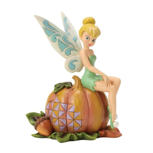 DISNEY TRADITIONS BY JIM SHORE TINKER BELL ON PUMPKIN