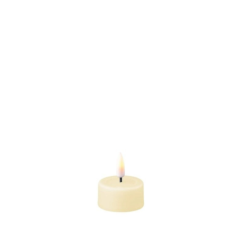 DELUXE HOMEART SET OF 2 CREAM LED TEALITE 4.1X4.5CM