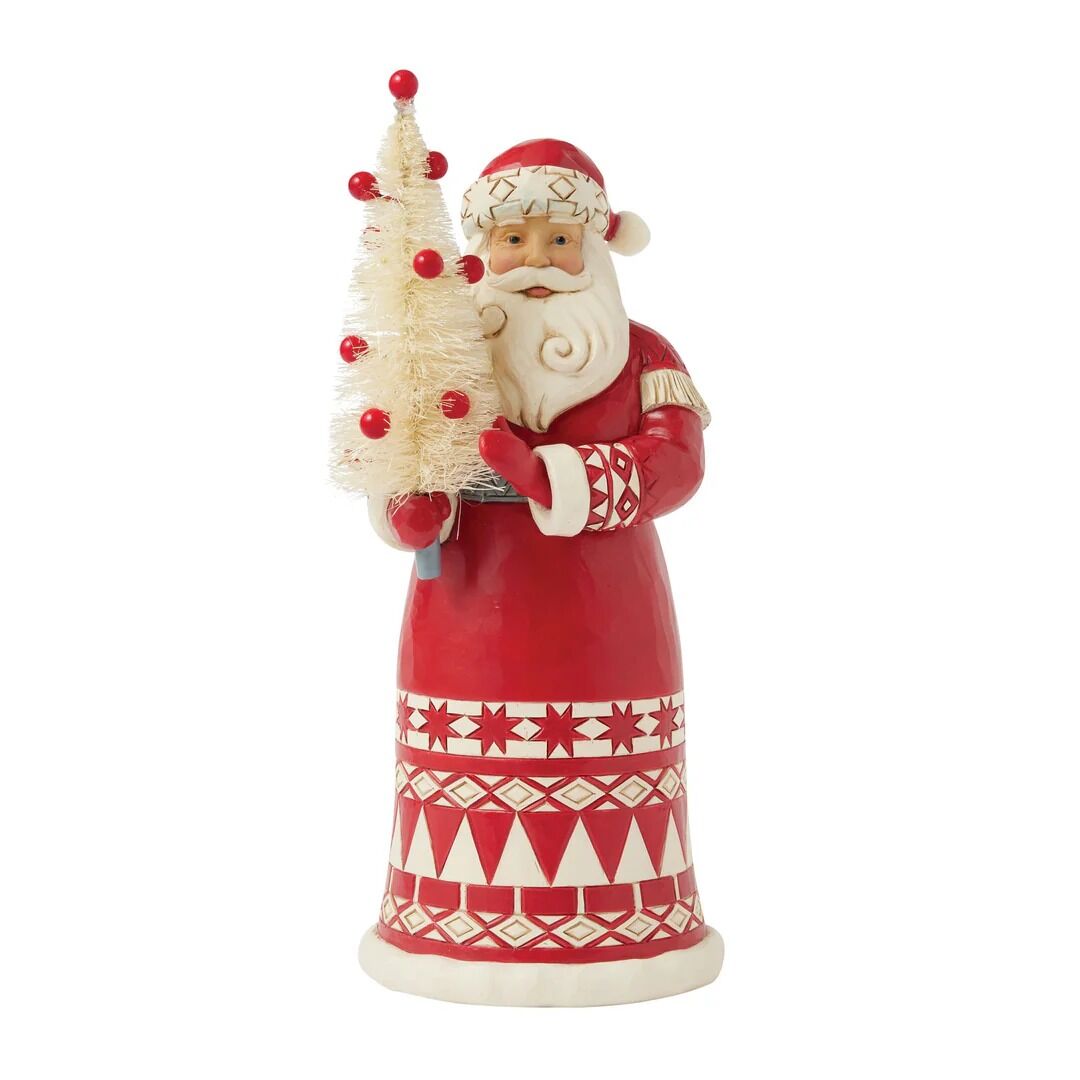 Heartwood Creek By Jim Shore Nordic Noel Santa With Sisal Tree Figurine